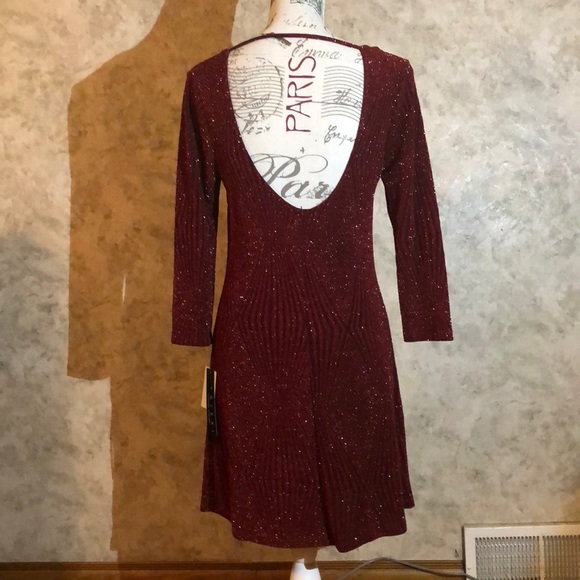 Trixxi* Open-Back Sparkle Dress - Picture 5 of 6